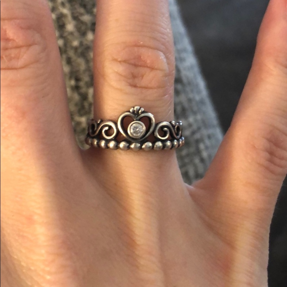 Pandora princess tiara crown ring